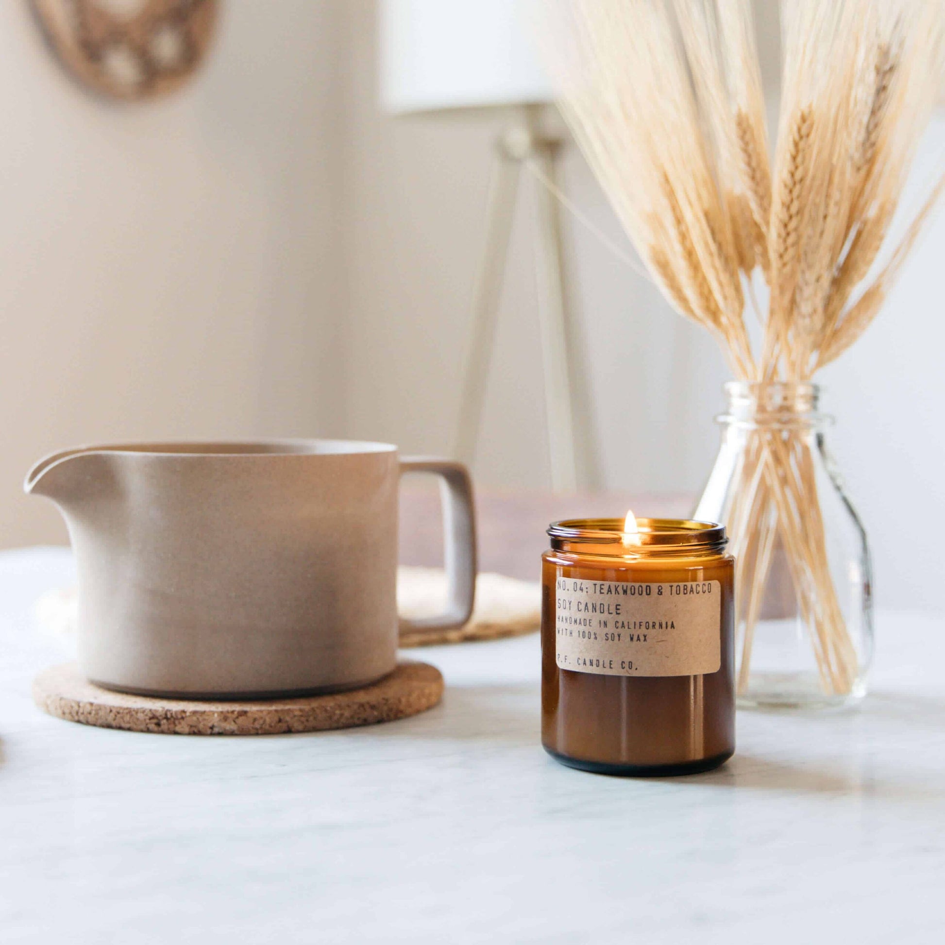 P.F. Candle Co. Teakwood & Tobacco Scented Candle - Osmology Scented Candles & Home Fragrance