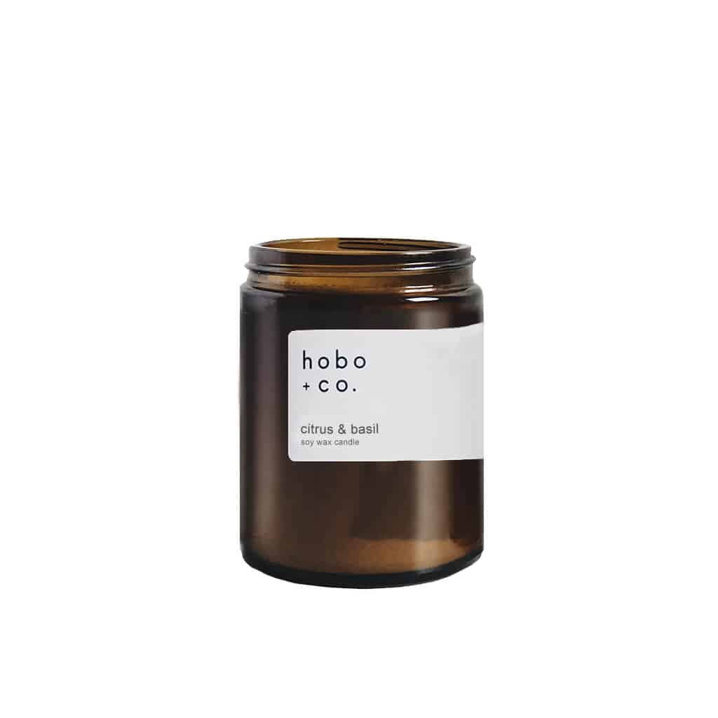 Hobo + Co. Citrus & Basil Scented Candle - Osmology Scented Candles & Home Fragrance