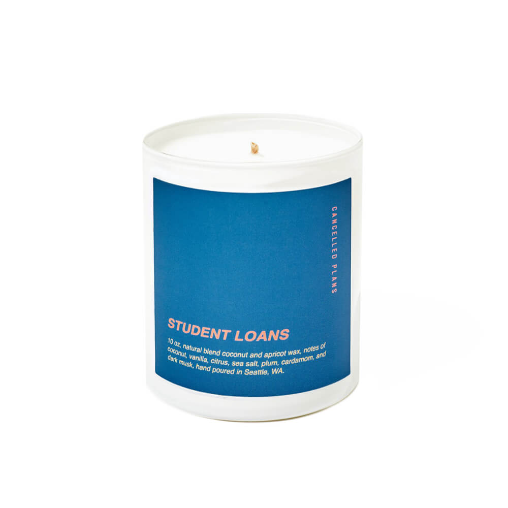Cancelled Plans Student Loans Scented Candle - Osmology Scented Candles & Home Fragrance