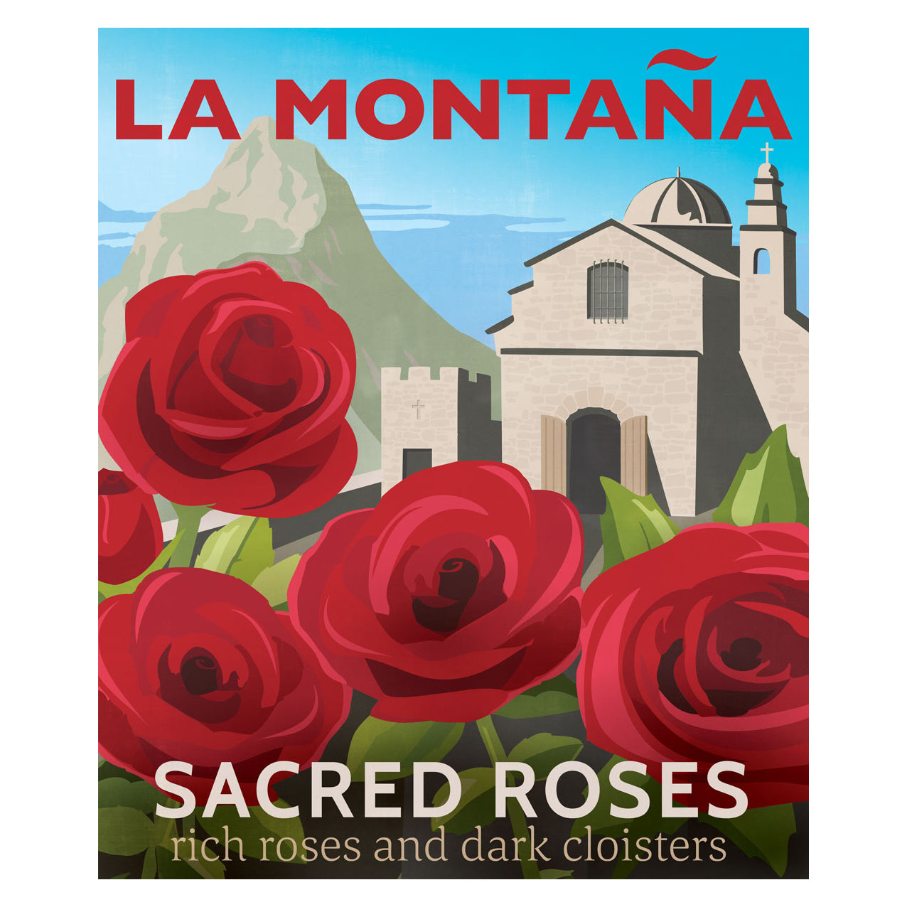 Sacred Roses Scented Candle by La Montaña