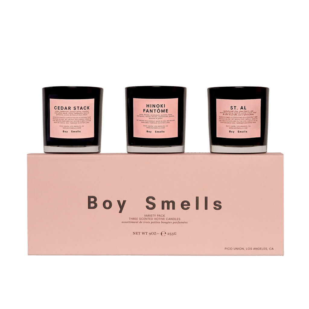 Boy Smells Cedar Stack, Hinoki Fantome & St. Al Gift Set - Osmology Scented Candles & Home Fragrance